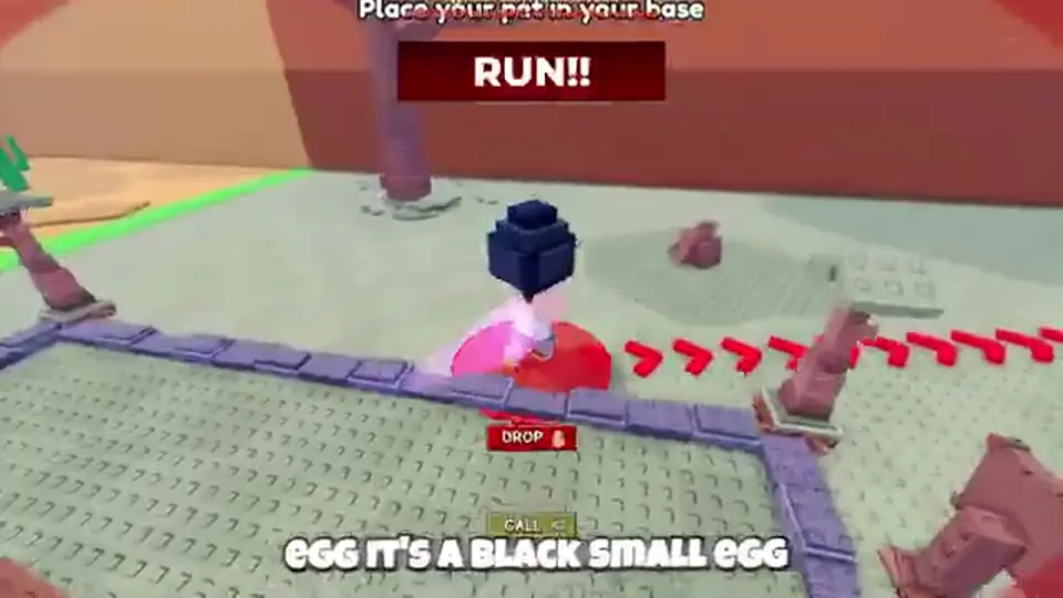 Call A Pet later-biome nest steal with a dark egg in hand